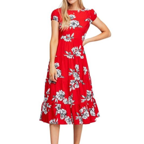 Free People Dresses & Skirts - NWT Free People Floral Tiered Rita Midi Dress